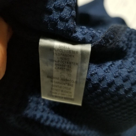 ELLEN TRACY Navy Blue Pencil Dress - Picture 8 of 8